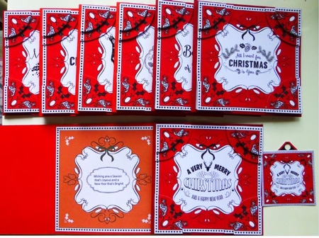 Xmas Word Art Corner Stacker Bumper Kit by Donna Ritchie