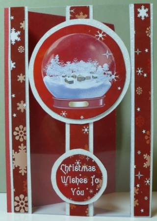 Striped Christmas Globe by Donna Ritchie