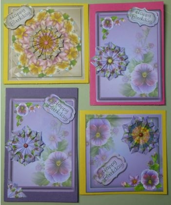 Pansy Teabag Toppers and Inserts Birthday and Get Well Bumper Kit by Donna Ritchie