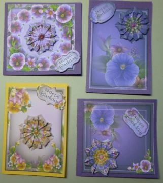 Pansy Teabag Toppers and Inserts Birthday and Get Well Bumper Kit by Donna Ritchie