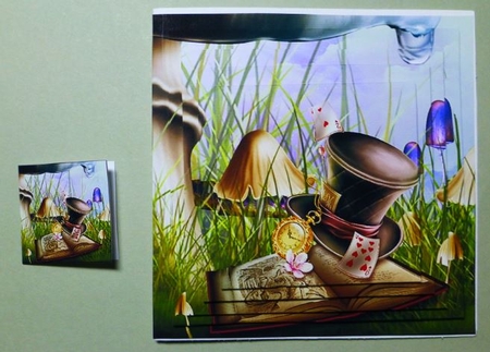 Fairy Tales - Wonderland Through The Looking Glass 4 - Pyrimage/Pyramid + Insert & Tag by Donna Ritchie