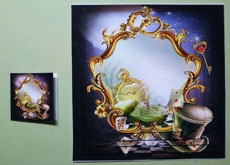 Fairy Tales - Wonderland Through The Looking Glass 9 - Pyrimage/Pyramid + Insert & Tag by Donna Ritchie