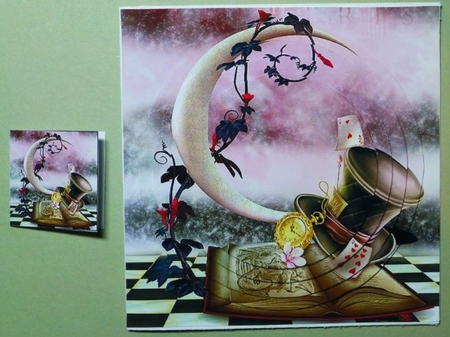 Fairy Tales - Wonderland Through The Looking Glass 11 - Pyrimage/Pyramid + Insert & Tag by Donna Ritchie