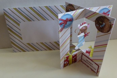 CHRISTMOUSE STAR DANGLE CARD by Donna Ritchie