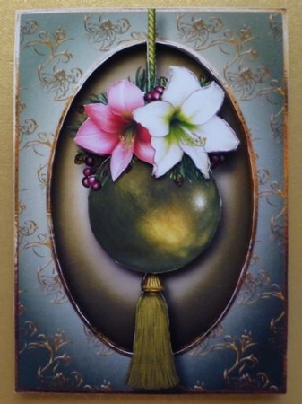 Merry Christmas Amaryllis by Donna Ritchie