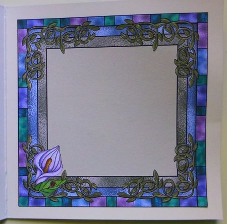 Stained Glass Floral 8x8 Card Fronts Bumper Kit by Donna Ritchie