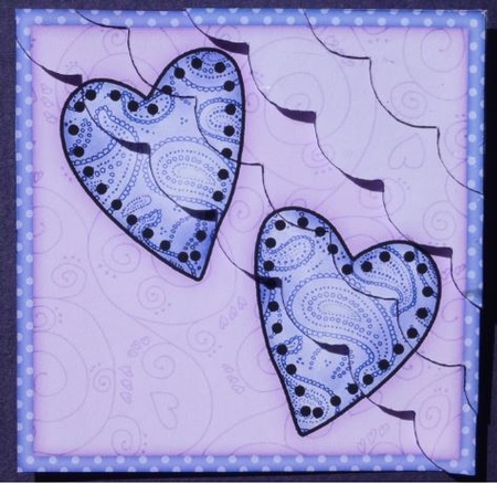 8 x 8 Funky Hearts Mini Kit with Scalloped Corners by Donna Ritchie