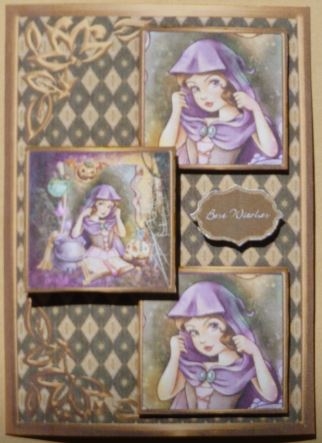 Witchcraft Three Square Quick Card by Donna Ritchie