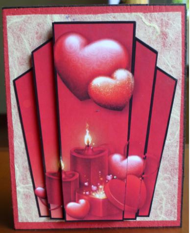 Art Deco Stacker Topper - Red Hearts Valentine by Donna Ritchie
