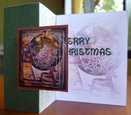 Steampunk Merry Christmas Fold Back by Donna Ritchie