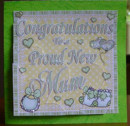 Proud New Mum Shell Edged Corner Side Stacker by Donna Ritchie