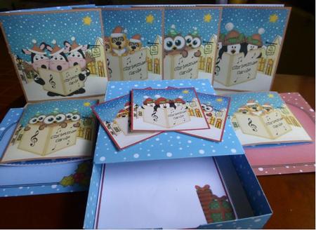 3D Xmas Merry Carrollers Top Drawer Cards Bumper Kit by Donna Ritchie