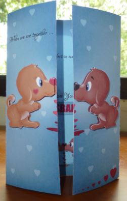 Puppy Love Double Fold Valentine's Day Card Mini Kit by Donna Ritchie
