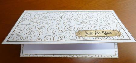 Cream & Gold Swirls Money or Gift Wallet Card by Donna Ritchie