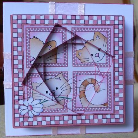 Cute Cat Twisted Tunnel Topper by Donna Ritchie