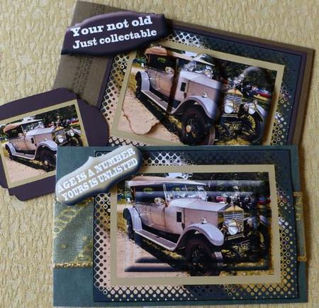 Vintage Car Bumper Kit 6 Two Card Sheets by Donna Ritchie