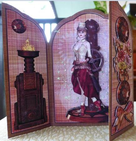 Steampunk Lady Gatefold Minikit by Donna Ritchie