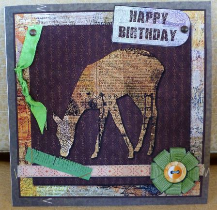 Altered Art Deer Card Topper 2 by Donna Ritchie