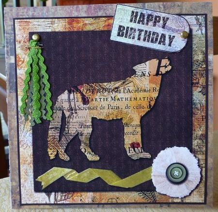 Altered Art Wolf Card Topper by Donna Ritchie