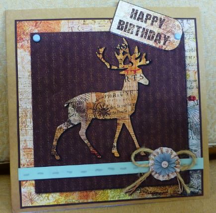 Altered Art Deer Card Topper by Donna Ritchie