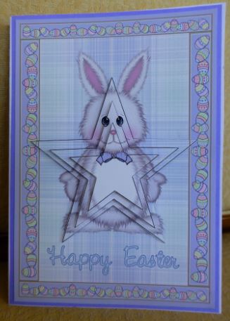 Easter Bunny Boy Star Pyramid by Donna Ritchie