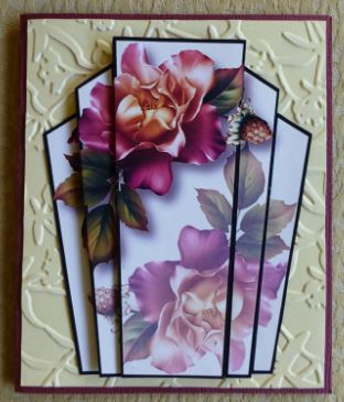 Art Deco Stacker Topper - Autumn Blush Roses by Donna Ritchie
