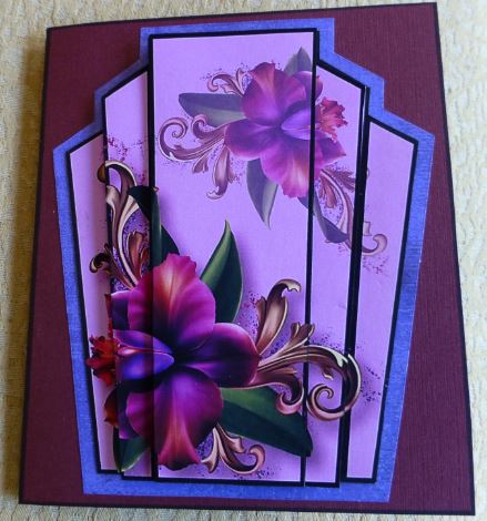 Art Deco Stacker Topper - Purple Orchid by Donna Ritchie