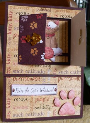 Open the Door! Cats Whiskers Card by Donna Ritchie