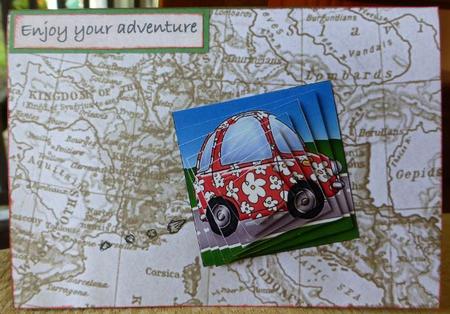Funky Floral Car Twisted Pyramage Sheet by Donna Ritchie