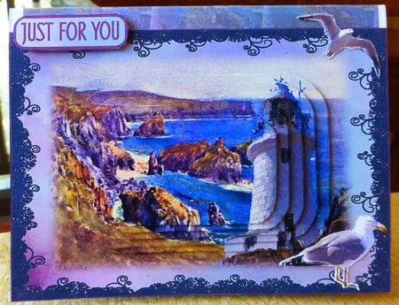 Rocky Coastline A5 Card Front Minikit by Donna Ritchie