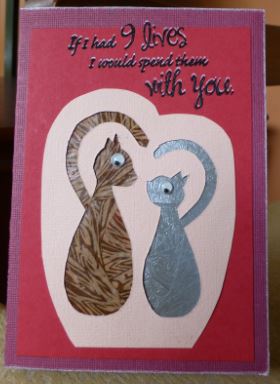 Loving Cat Couple If by Donna Ritchie