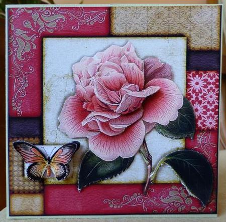 Cardtopper with Inlet Smell the Roses 248 by Donna Ritchie