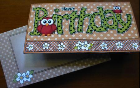 Birthday Little Hoot Owl Money or Gift Wallet Card Kit by Donna Ritchie