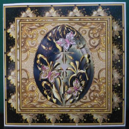 Easter Egg Pyramid Card Front 10 by Donna Ritchie