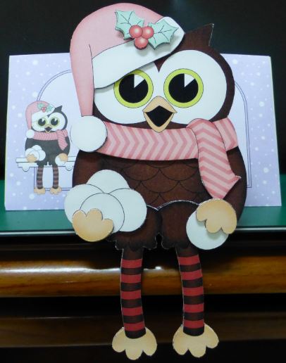 3D on the Shelf Card Kit - Christmas Little Hoot Owl by Donna Ritchie