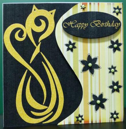 Artistic Cat Large Square Topper 6 by Donna Ritchie