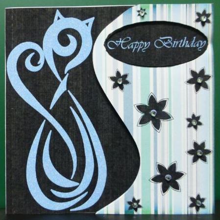 Artistic Cat Large Square Topper 4 by Donna Ritchie