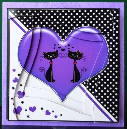 Kool Kats Purrfect Love Wavy Spiral Side Stacker by Donna Ritchie