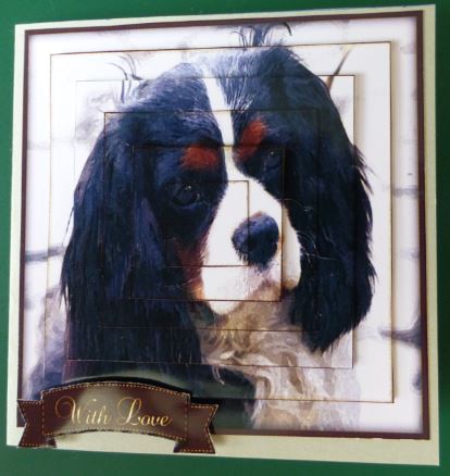 Cavalier King Charles Spaniel Watercolour Pyramid Topper by Donna Ritchie