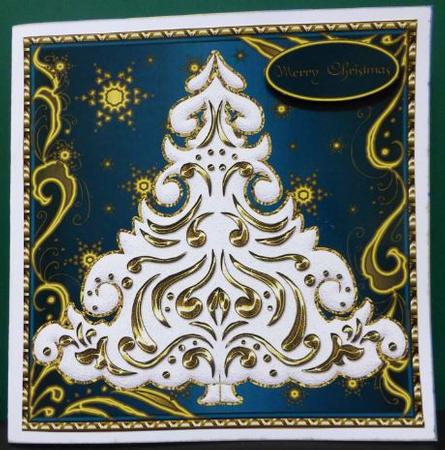8x8 Topper with Christmas Tree 10 by Donna Ritchie