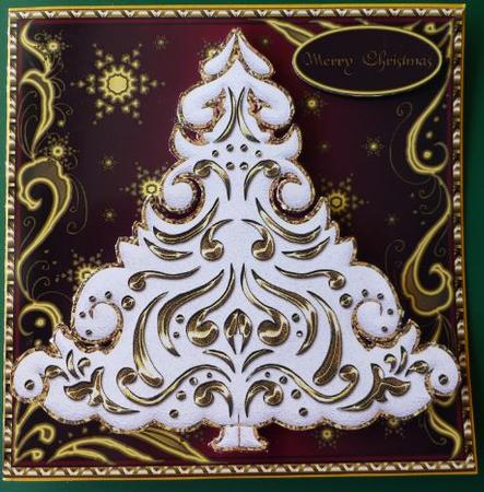 8x8 Topper with Christmas Tree 9 by Donna Ritchie