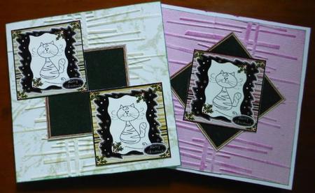 Funky Christmas Cat Mini Toppers & Blank Card Set 1 by Donna Ritchie