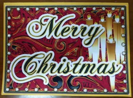 Red Christmas Topper & Blank Insert 1 by Donna Ritchie