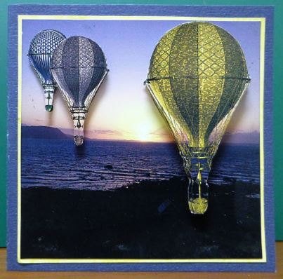 Early Sunrise Hot Air Balloon Flight + Decoupage by Donna Ritchie
