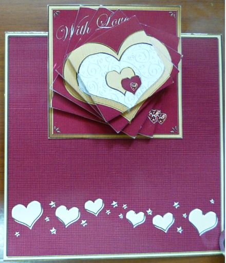 Elegant Hearts No-Hole Over the Edge with Spiral Pyramid Topper by Donna Ritchie