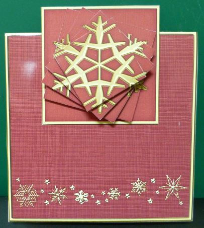 Xmas Snowflake No-hole Over the Edge & Spiral Pyramid by Donna Ritchie