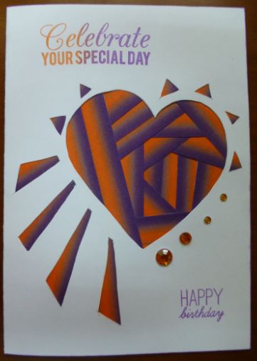 Funky Heart Freestyle Iris Folding Pattern by Donna Ritchie
