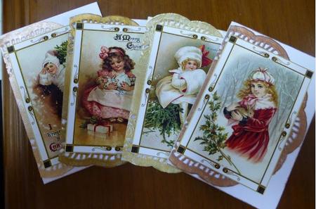 Vintage Christmas Children Toppers by Donna Ritchie
