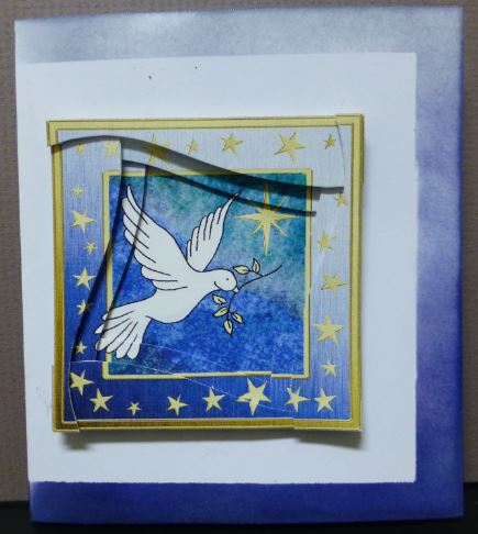 Xmas Dove Wavy Spiral Side Stacker by Donna Ritchie