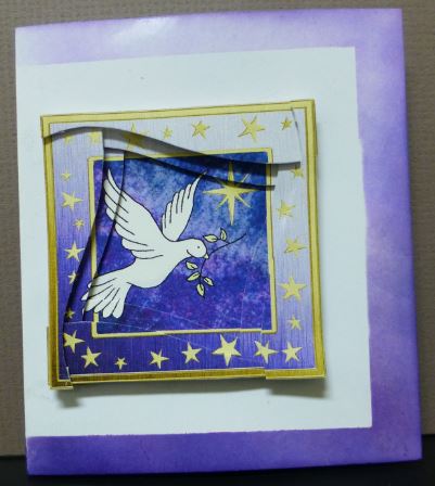 Xmas Dove Wavy Spiral Side Stacker by Donna Ritchie